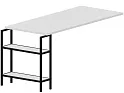 Стол приставной на металлокаркасе с открытыми полками