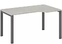 Стол эргономичный правый на металлоопорах