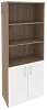Офисный шкаф высокий широкий (2 низких фасада ЛДСП)