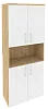 Офисный шкаф высокий широкий (4 низких фасада ЛДСП)