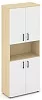 Офисный шкаф высокий широкий (4 низких фасада, задняя стенка ЛДСП
