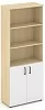 Офисный шкаф высокий широкий (2 низких фасада, задняя стенка ЛДСП