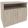 Офисная тумба для оргтехники, с нишей и распашными дверцами