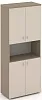 Офисный шкаф высокий широкий (4 низких фасада ЛДСП)
