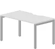 Стол рабочий на металлокаркасе (П-опоры / с эргономичным вырезом)