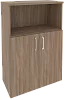 Офисный шкаф средний широкий (2 низких фасада ЛДСП)