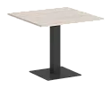 Стол для переговоров квадратный на металлической опоре