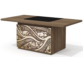 Стол руководителя с декор. траверсом