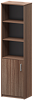 Офисный шкаф узкий полуоткрытый