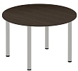 Стол для переговоров круглый на хромированных опорах