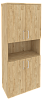 Офисный шкаф высокий широкий (4 низких фасада ЛДСП)