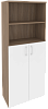 Офисный шкаф высокий широкий (2 средних фасада ЛДСП)