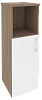 Офисный шкаф средний узкий лев./прав. (1 низкий фасад ЛДСП)
