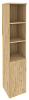 Офисный шкаф высокий узкий лев./прав. (1 низкий фасад ЛДСП)