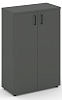 Офисный шкаф средний широкий (2 низких фасада, задняя стенка ЛДСП