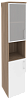 Офисный шкаф высокий узкий лев./прав.(1 низкий фасад ЛДСП + 1 низкий фасад стекло в раме)