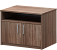 Офисная тумба для оргтехники, с нишей и распашными дверцами