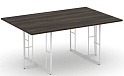 Стол для переговоров на металлических опорах