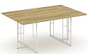Стол для переговоров на металлических опорах