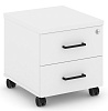Тумба мобильная 2 ящика. Стандартные колеса