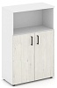 Офисный шкаф средний широкий (2 низких фасада, задняя стенка ЛДСП)