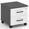 Тумба мобильная 2 ящика. Стандартные колеса