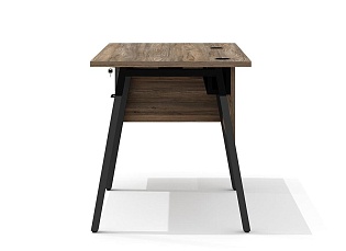 Стол прямой с подвесной тумбой на металлокаркасе (левый)