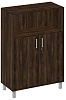 Офисный шкаф средний, широкий, глухие двери с замком+ниша