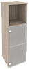 Офисный шкаф средний узкий стекло (лев/прав) 