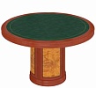 Стол для совещаний круглый (кожаный бювар)