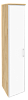 Офисный шкаф высокий узкий лев./прав. (1 высокий фасад белое стекло в раме)